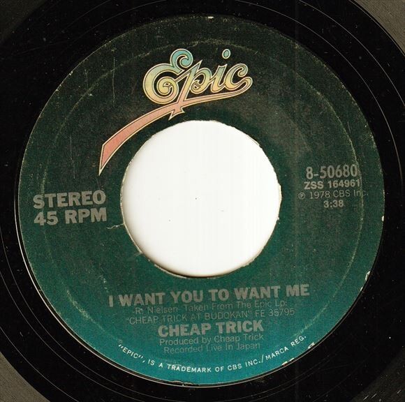 Cheap Trick - I Want You To Want Me / Clock Strikes 10 (A) RP-P465の画像2