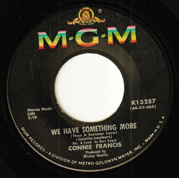 Connie Francis - Don't Ever Leave Me / We Have Something More (Than A Summer Love) (A) RP-P372の画像1