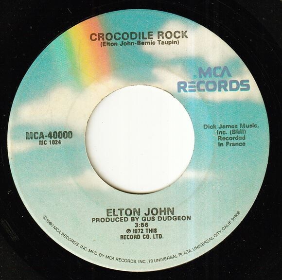 Elton John - Crocodile Rock / Elderberry Wine (A) RP-P065_画像2