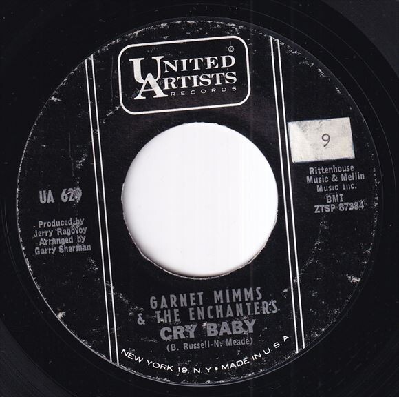 Garnet Mimms & The Enchanters - Cry Baby / Don't Change Your Heart (A) SF-Q037の画像2