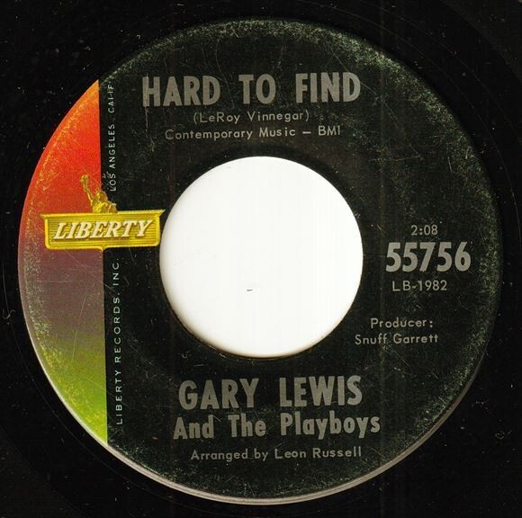 Gary Lewis And The Playboys - This Diamond Ring / Hard To Find (A) RP-P225の画像1