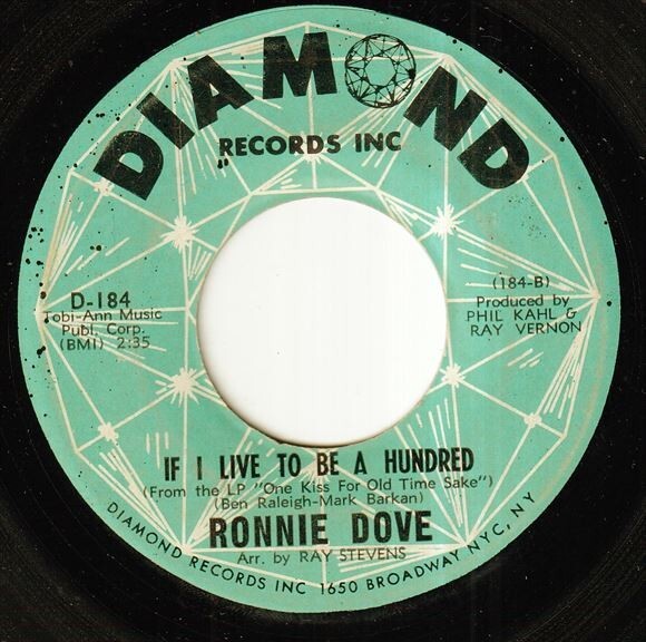 Ronnie Dove - A Little Bit Of Heaven / If I Live To Be A Hundred (C) RP-P328_画像1