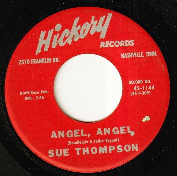 Sue Thompson - Throwin' Kisses / Angel, Angel (A) OL-P348の画像1