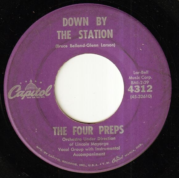 The Four Preps - Down By The Station / Listen Honey (I'll Be Home) (B) OL-P599_画像1