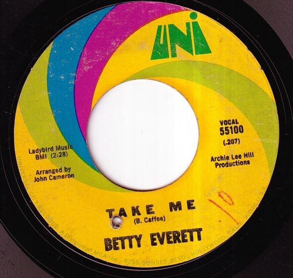 Betty Everett - There'll Come A Time / Take Me (C) SF-Q218の画像2