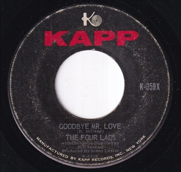 The Four Lads - Goodbye Mr. Love / Just Young (B) RP-Q378_画像1