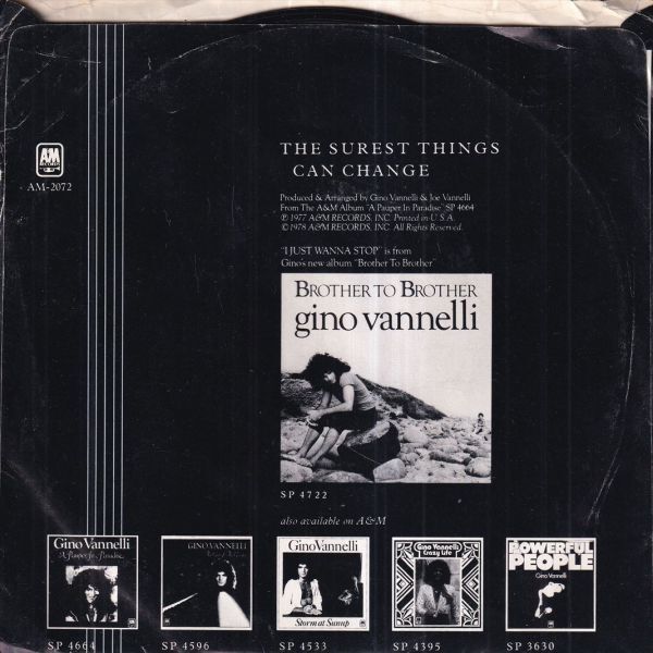 GinOVannelli - I Just Wanna Stop / The Surest Things Can Change (A) O115_7インチ大量入荷しました。