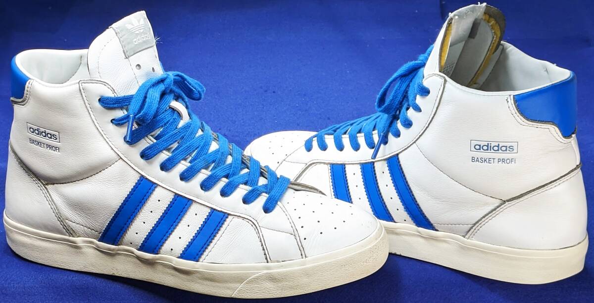 【美品・USED/復刻版/本革天然皮革/正規店購入】adidas BASKET PROFI モデル メンズ・ハイカットスニーカー    サイズ＝28.0ｃｍの画像3