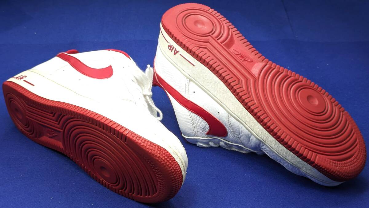 【美品・USED/本革天然皮革/正規店購入】NIKE　AIR　FORCE　Ⅰ　07　SE　モデル　　　サイズ＝25.5ｃｍ　　　カラー＝ホワイト×レッド系_画像10