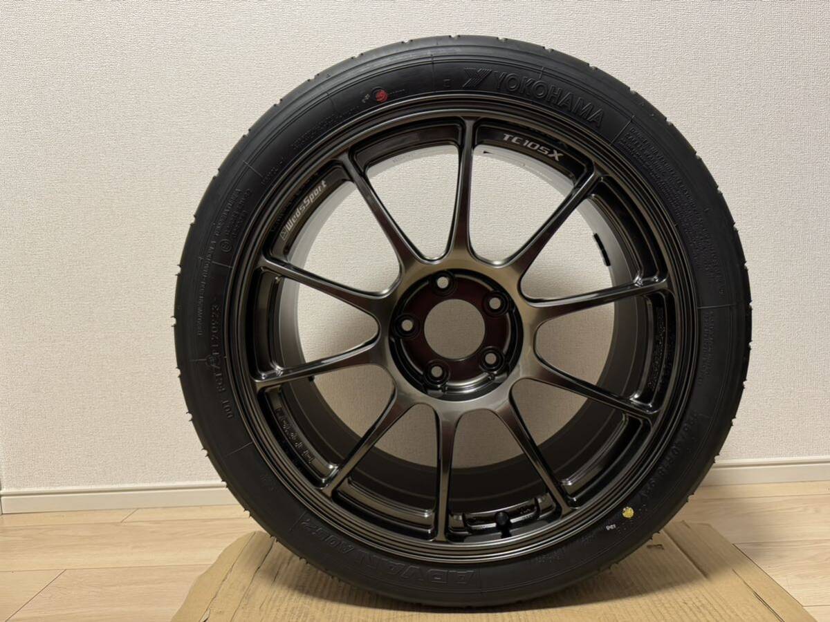 タイヤ&ホイール未使用 中古4本セット 18インチ 5H-114.3 8.5J+32 225/40R18 WedsSport TC105X FORGED YOKOHAMA ADVAN A052 の画像9