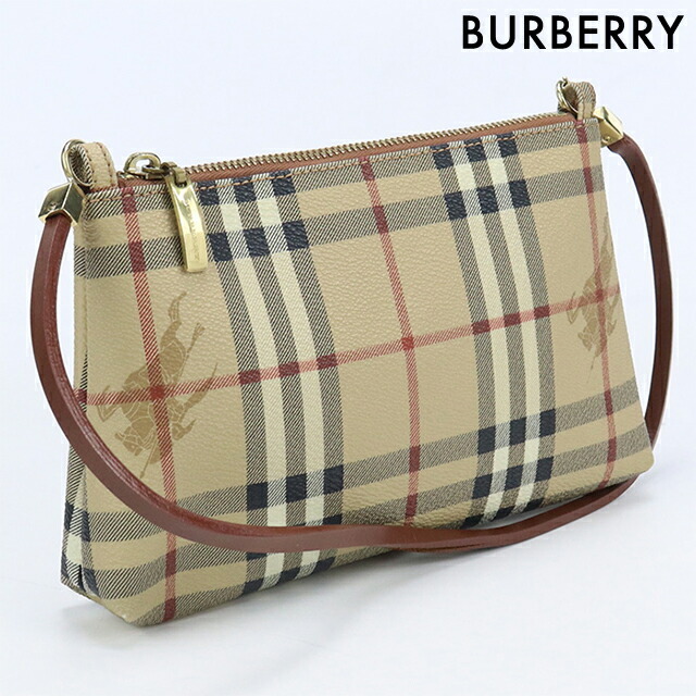  used Burberry pouch unisex brand BURBERRY pouch PVC beige bag 