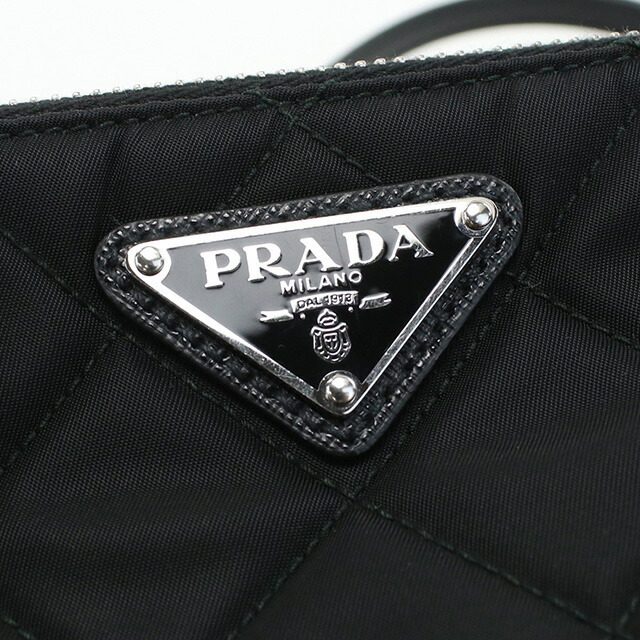 中古 プラダ ハンドバッグ レディース ブランド PRADA 2WAYショルダーバッグ ナイロン 1BH026 2AS3 F0002 ブラック_画像9