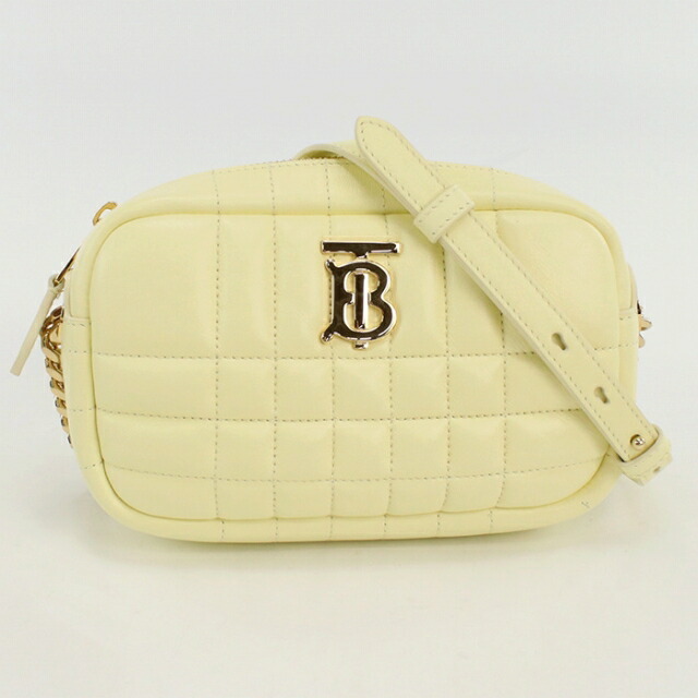 中古 バーバリー 斜め掛け ショルダーバッグ レディース ブランド BURBERRY ローラ ミニ カメラバッグ レザー 8066149 イエロー_画像2