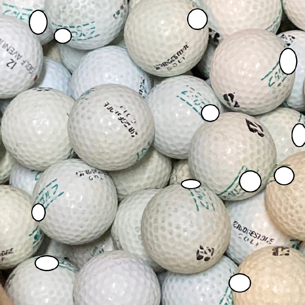レンジボール 500個 訳あり 中古 ゴルフボール ゴルフ セット 練習 大量 白 500球 エコボール 送料無料の画像5