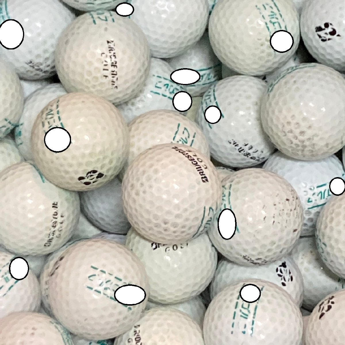 レンジボール 500個 訳あり 中古 ゴルフボール ゴルフ セット 練習 大量 白 500球 エコボール 送料無料の画像4