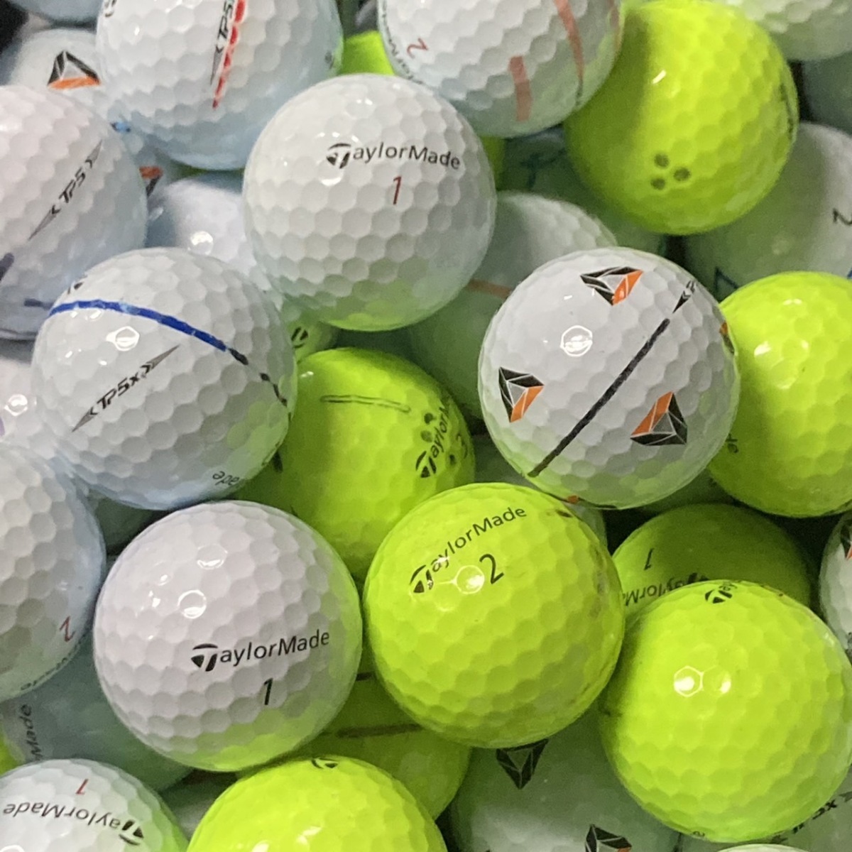 ロストボール テーラーメイド TP5 TP5x 2021年 20球 A+ABランクマーカー入り 中古 ゴルフボール ロスト TaylorMade エコボール 送料無料_画像2