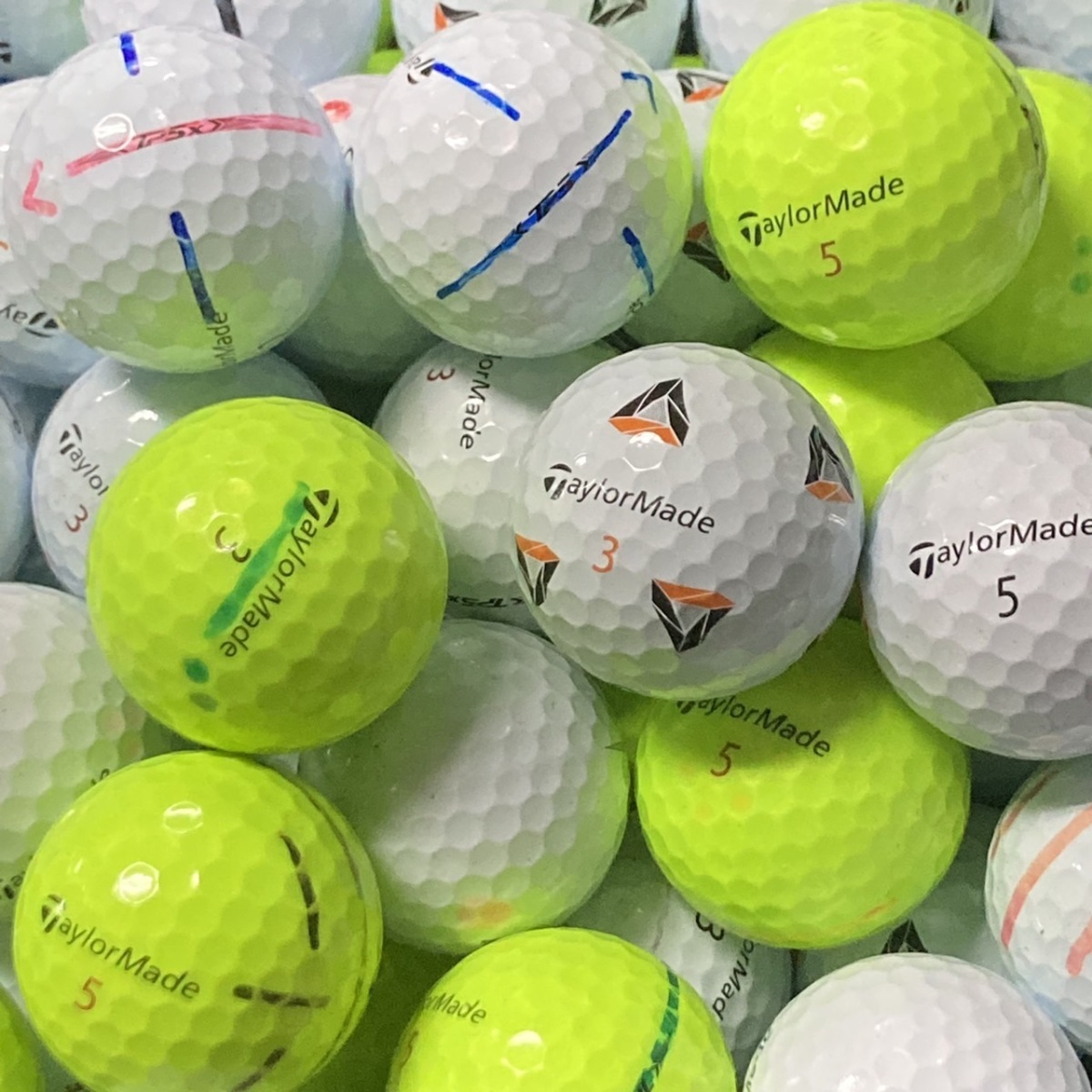 ロストボール テーラーメイド TP5 TP5x 2021年 10球 A+ABランクマーカー入り 中古 ゴルフボール ロスト TaylorMade エコボール_画像1