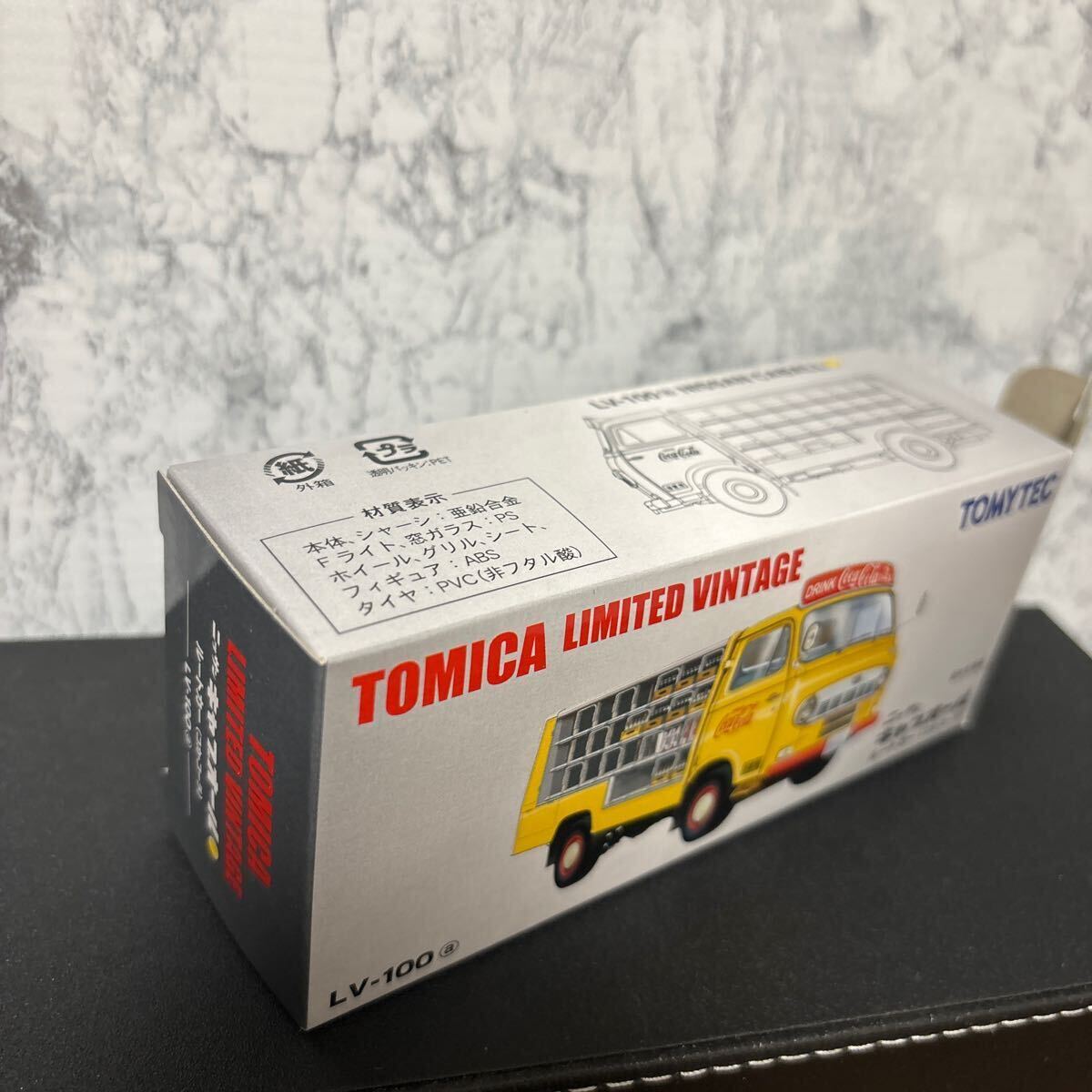 [ beautiful goods ]LV-100a cab all route car Coca * Cola ( yellow color ) 1/64 scale Tomica Limited Vintage 