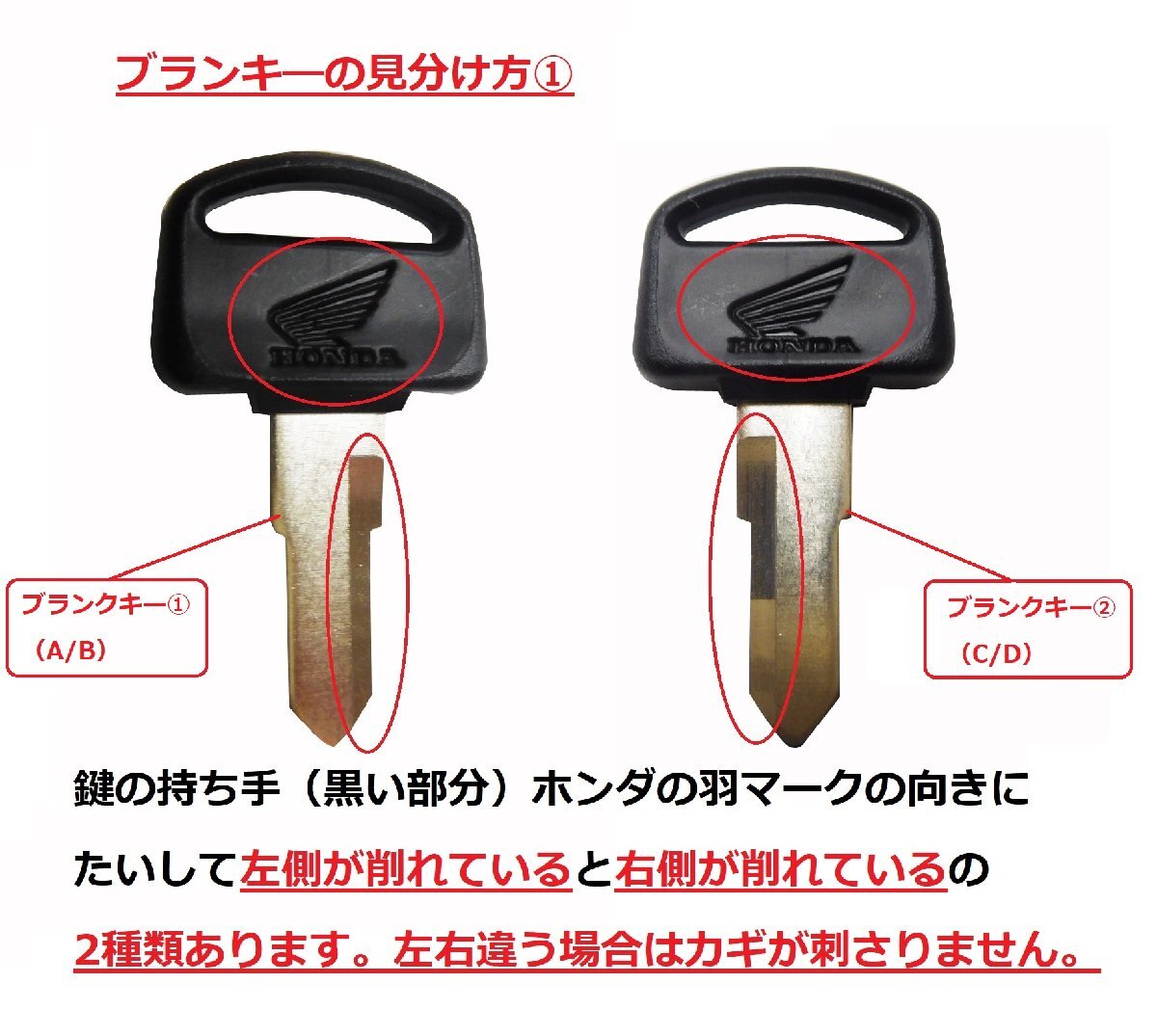 C50 AA01 プレスカブ ブランクキー(2)（C/D）※ブランクキ―に種類あり、要確認※　 (未加工鍵)　送料185円_画像2