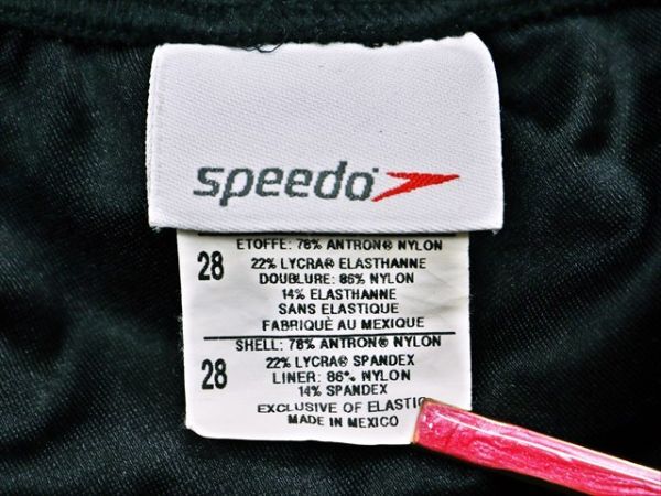 BY4-114◇//speedo/スピード♪斜めのレッドColorがお洒落♪ブラック*さらピタ*レディース競泳水着※一番安価な送料はゆうパケットなら210円の画像5