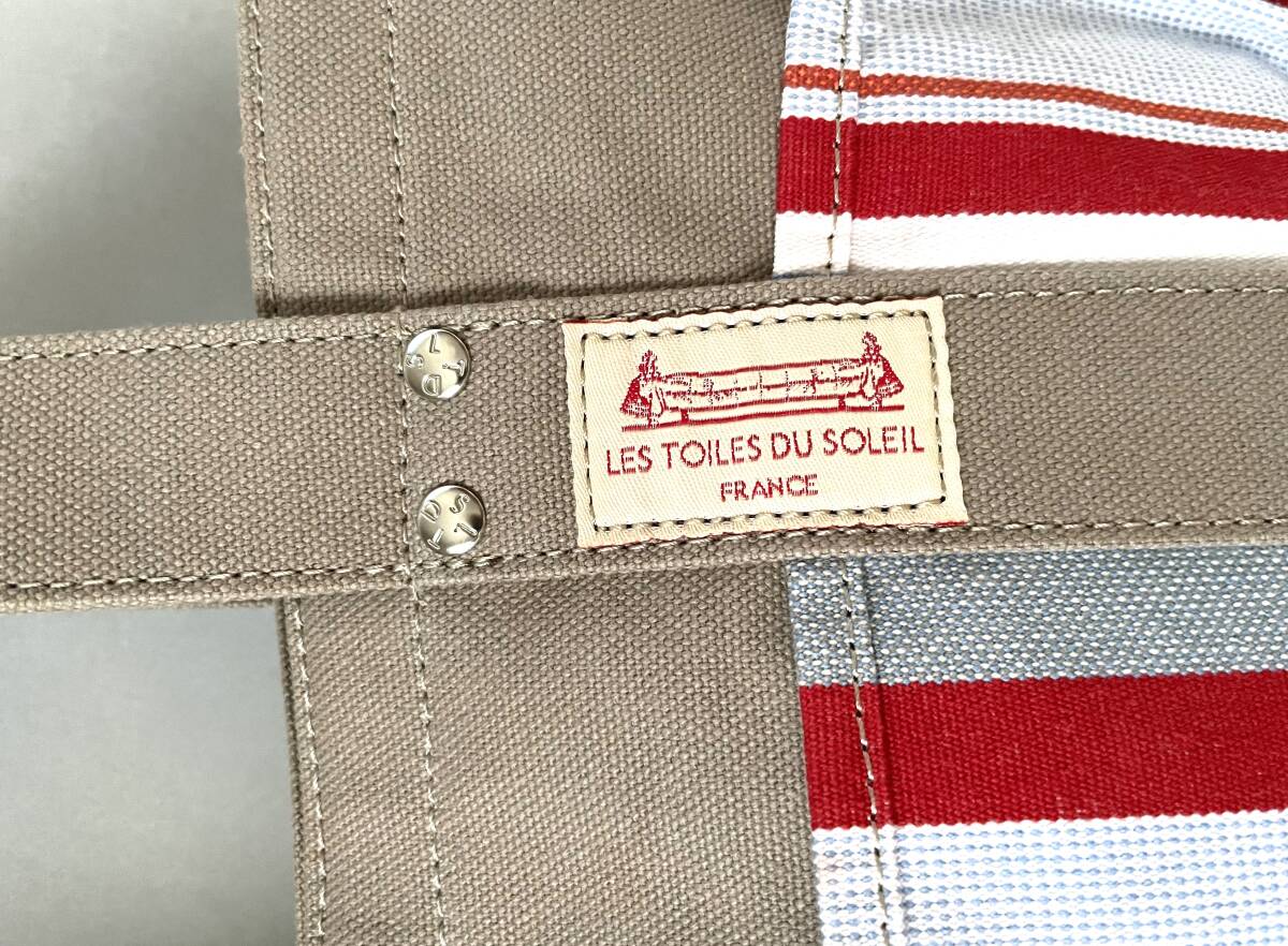 レ・トワール・デュ・ソレイユ　4ポケットトートバッグS　LES TOILES DU SOLEIL　リサとガスパール　未使用　グレー　フランス製　帆布_画像2