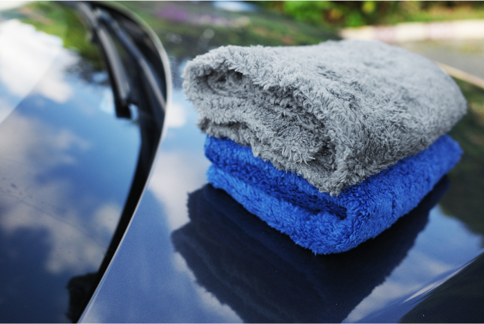 厚手 長毛 マイクロファイバークロス 40×40cm ２枚セット ブルー グレー パープル ピンク マイクロファイバータオル 洗車 掃除 速乾の画像3