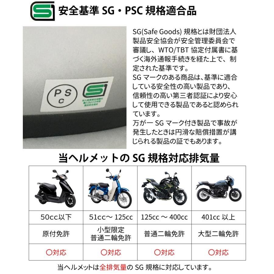 【訳あり・傷ありアウトレット】オープンフェイス ヘルメット ブラック フリーサイズ 全排気量対応 ジェット シールド付き UV加工の画像5