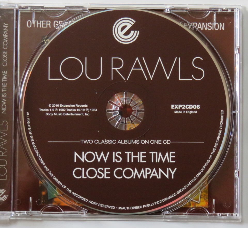 【美品】LOU RAWLS 2in1CD NOW IS THE TIME and CLOSE COMPANY ルー・ロウルズ 1982年及び1984年発表2作品のカップリング 輸入盤 廃盤_画像4