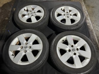 E11 ノート 純正 アルミホイール 15×5.5J オフセット45 175/60/R15 Firestoneタイヤ ☆引き取り歓迎☆千葉市若葉区から出品☆_画像1