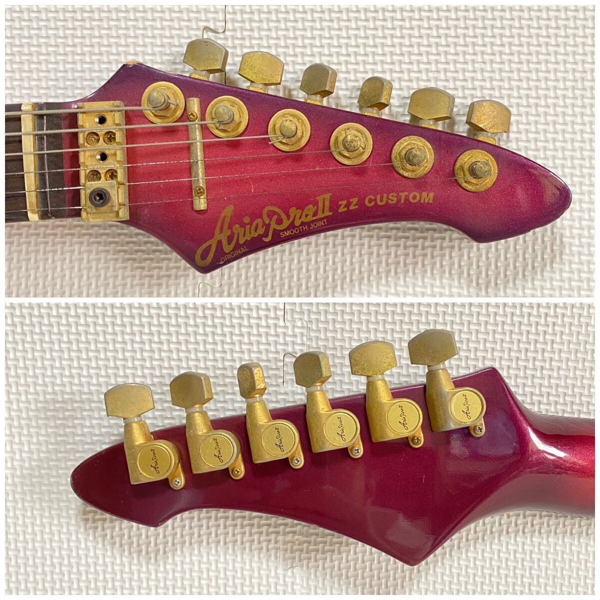 1円☆ Aria Pro Ⅱ ZZ CUSTOM エレキギター エクスプローラー アリアプロ2 MADE IN JAPAN ビンテージ guitar EXPLORER ジャンク 【現状品】の画像2