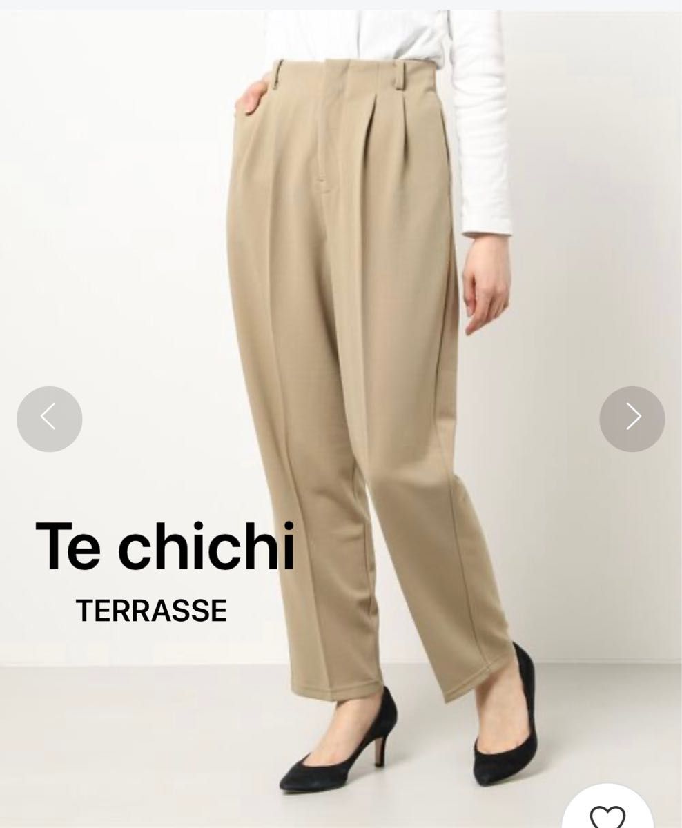 【新品未使用】techichi TERRASSE  カットカルゼパンツ　定価6490円　ストレッチパンツ　フリーサイズ