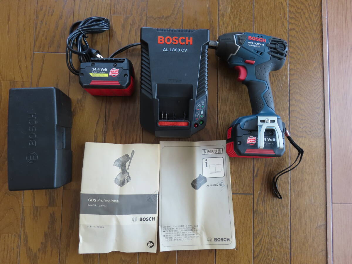 【中古美品】使用頻度少 BOSCH(ボッシュ) 14.4Vバッテリーインパクトレンチ GDS14.4V-LINの画像2