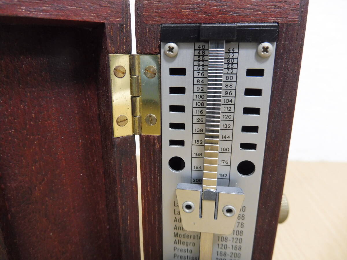 「6041/T2B」WITTER ウィットナー 小さめ メトロノーム ドイツ 木製 ヴィンテージ レトロ 中古 現状品 音楽 器材 動作確認済の画像2