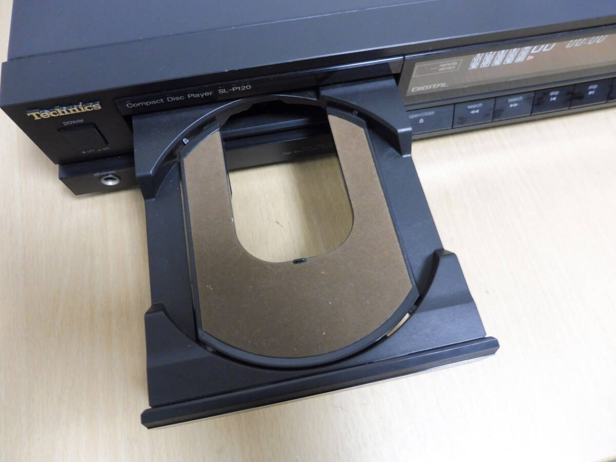 「6044/T3A」Technics テクニクス CDプレーヤー SL-P120 リモコン付 EUR 64192 オーディオ機器 CD 通電確認済 中古 現状品の画像3