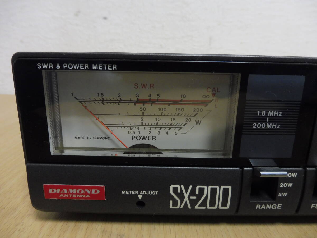 「6044/T3A」第一電波工業 DIAMOND ダイアモンド パワーメーター SX-200 SWR計 POWER METER 無線 中古 現状品 ジャンクの画像2