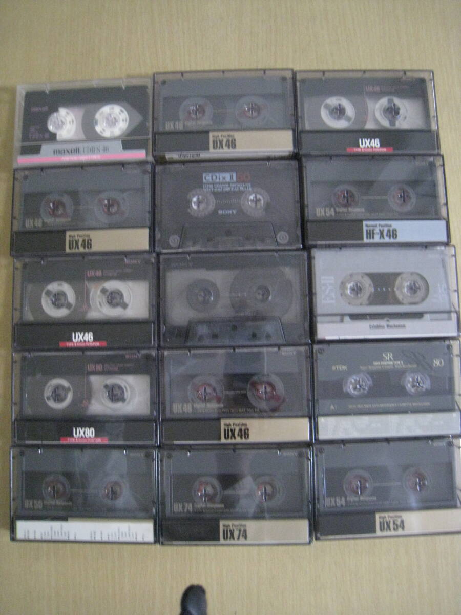 「6044/I2A」カセットテープ③　まとめ売り　90本 ハイポジション 使用済み TDK SONY maxell 等　大量 セット 