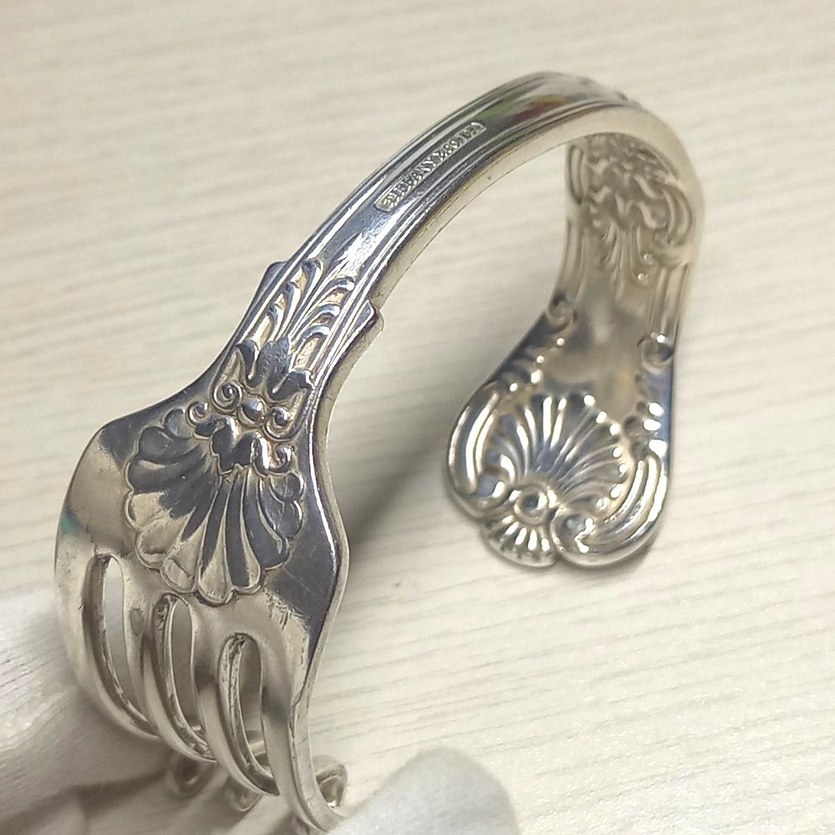希少 Tiffany&Co ティファニー フォークバングル リング セット 希少 Tiffany&Co ティファニー フォークバングル リング セット