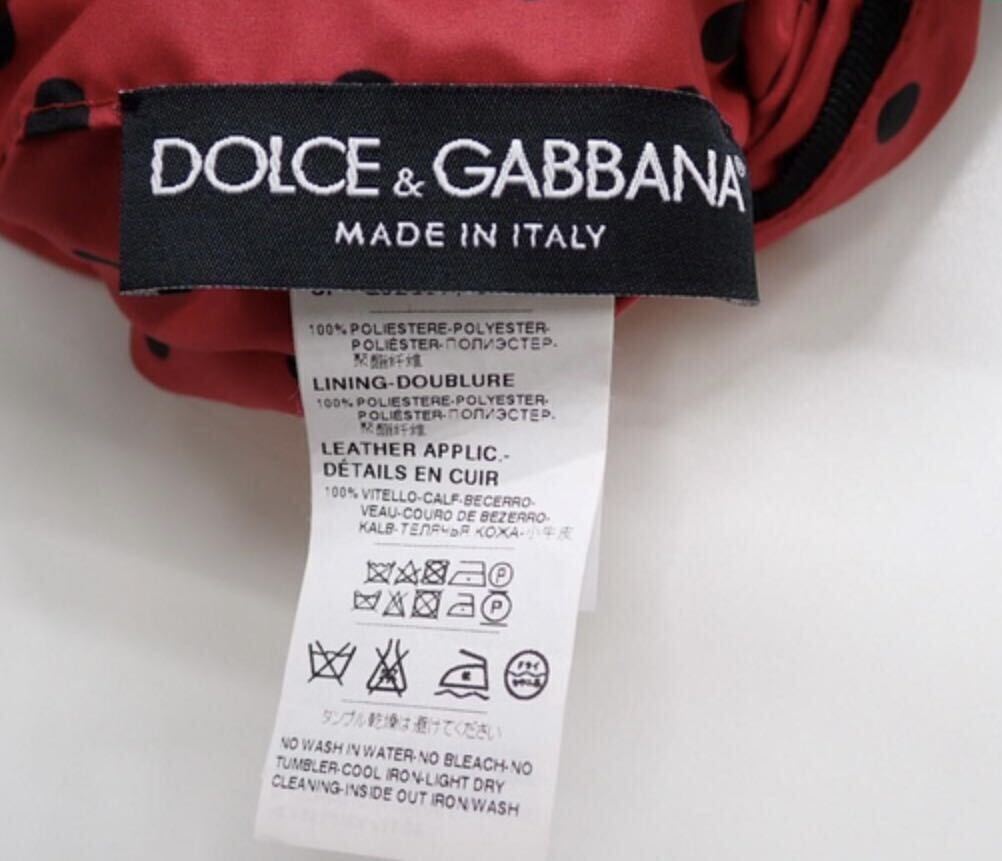 ＤＯＬＣＥ＆ＧＡＢＢＡＮＡ　リバーシブル　ブルゾン　水玉　美品　サイズ54 ナイロン_画像5