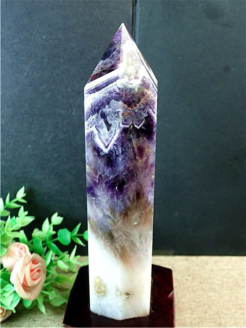 「在庫処分」天然～愛の守護石～夢幻紫水晶アメジスト六角柱177G2-94G24Zの画像5