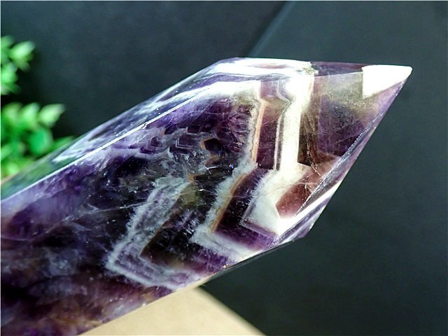 「在庫処分」天然～愛の守護石～夢幻紫水晶アメジスト六角柱177G2-94G24Zの画像4