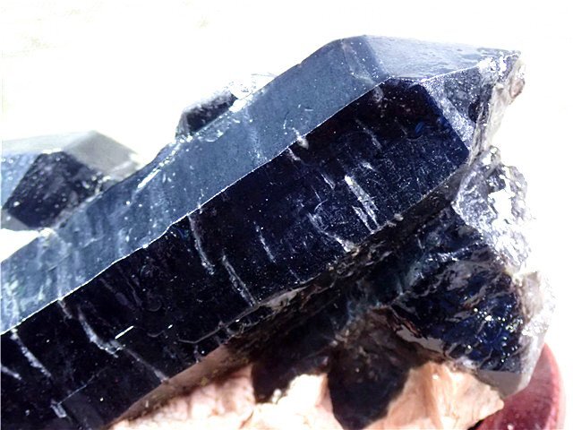 AAA級【魔除け】◆天然モリオン(黒水晶）&長生石共生鉱178C3-165C56b_画像5