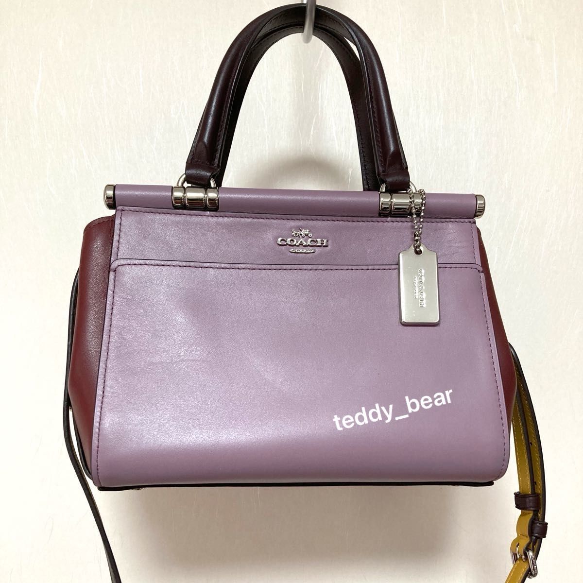 レア　希少　極美品　COACH コーチ　31919 カラーブロック　グレース　20 ケアカード付　2way ハンドバッグ レザー