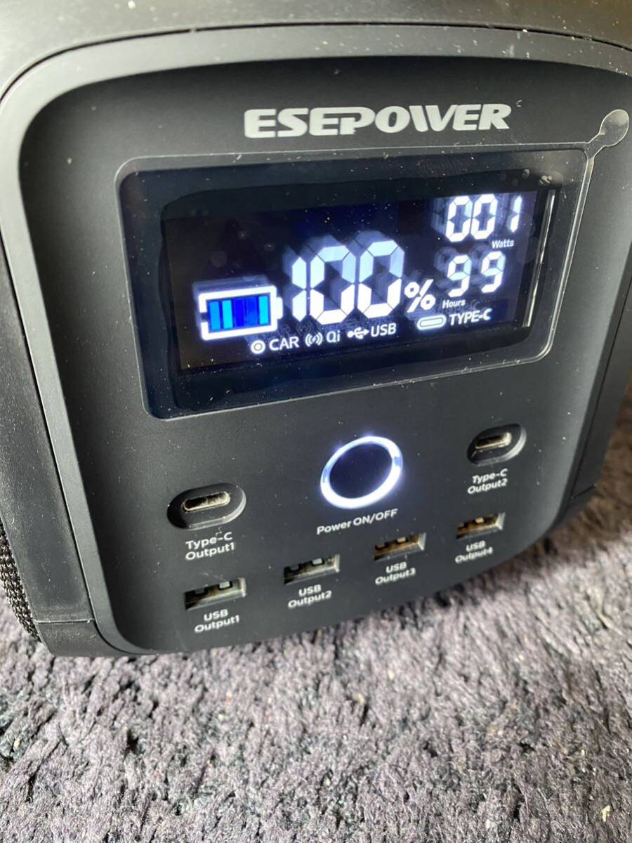 ESEPOWER ポータブル電源 ESP400 大容量 非常用電源 蓄電池 414Wh=112000mAh_画像2