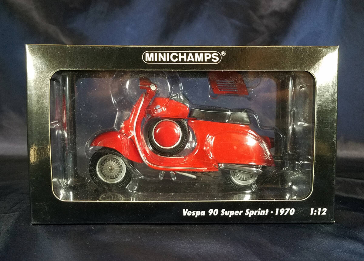 1円スタート! 1/12 MINICHAMPS ミニチャンプス ベスパ Vespa 90 Super Sprint 1970(レッド) の画像1