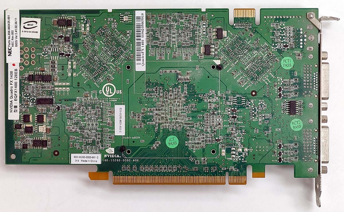 NVIDIA Quadro FX 1400 (PCI-E x16) EQFX1400-128EB 128MB デュアルDVI★中古_画像9