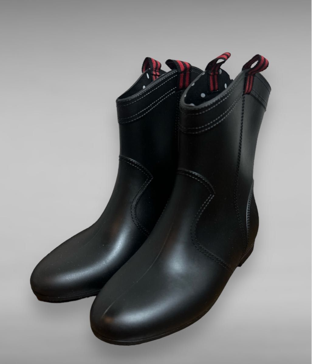 新品未使用品  Mサイズ レインブーツ 雨具 長靴  ブラック  ブーツ 雨靴 梅雨 撥水 レインシューズ 通勤通学 アウトドア 