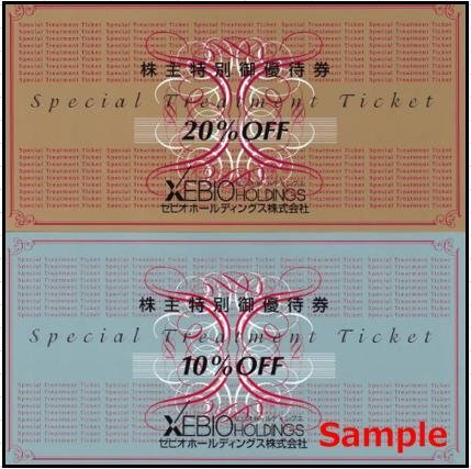 ◆06-01◆ゼビオ 株主優待券 (20％OFF×2枚/10％OFF×2枚) Set-C◆の画像1