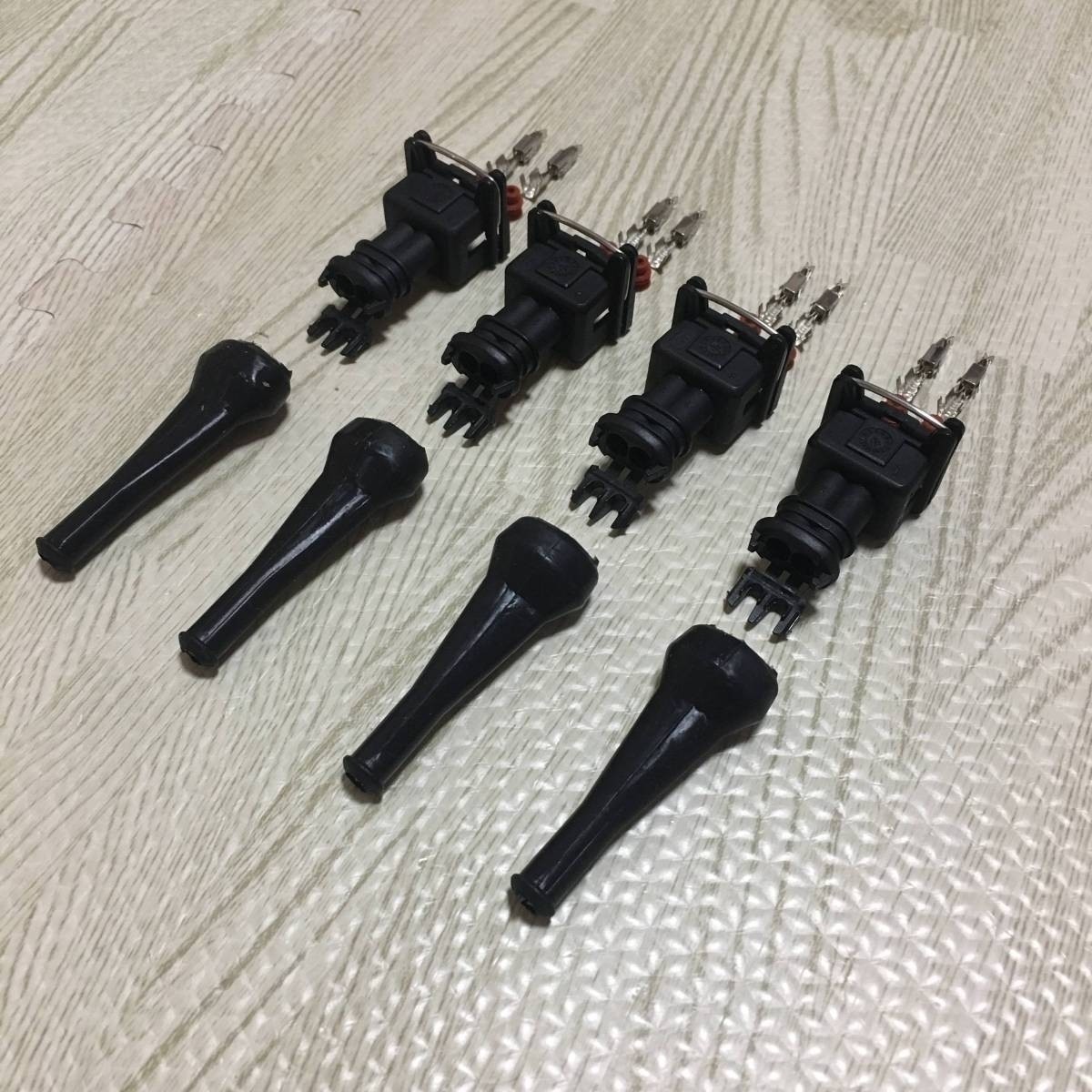  injector coupler connector one touch EV1 AE86 4AG L20 L28 FJ20 CA18 RB26 RB25 RB20 DENSO SR20 4G63 B16 B18 DENSO rectangle 