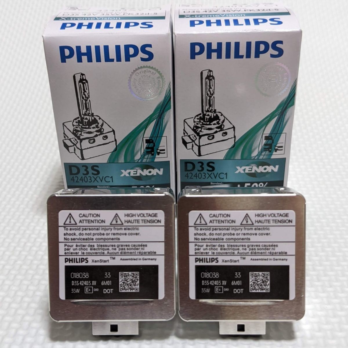 【即納・保証】純正品 PHILIPS X-treme Vision HID バルブ D3S 4800K 2個SET 85415 輸入車 ベンツ ミニクーパー プジョー フィリップス_画像4