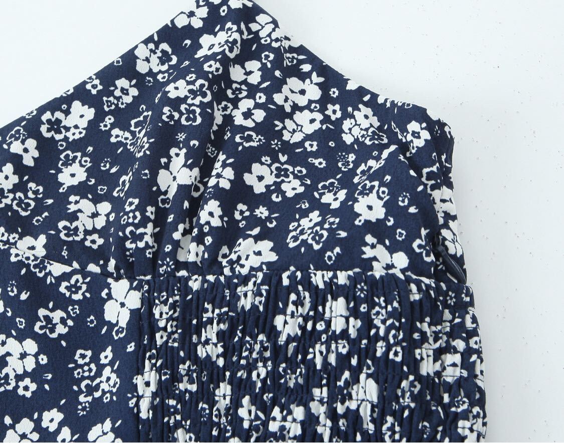 vintage ヴィンテージ レトロ フラワー 花柄 キャミワンピース Lサイズ レディース★ZARA 好きな方に★2024 S/S 春新作 新品未使用★_画像4